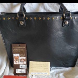 Patricia Nash Black Leather Handbag